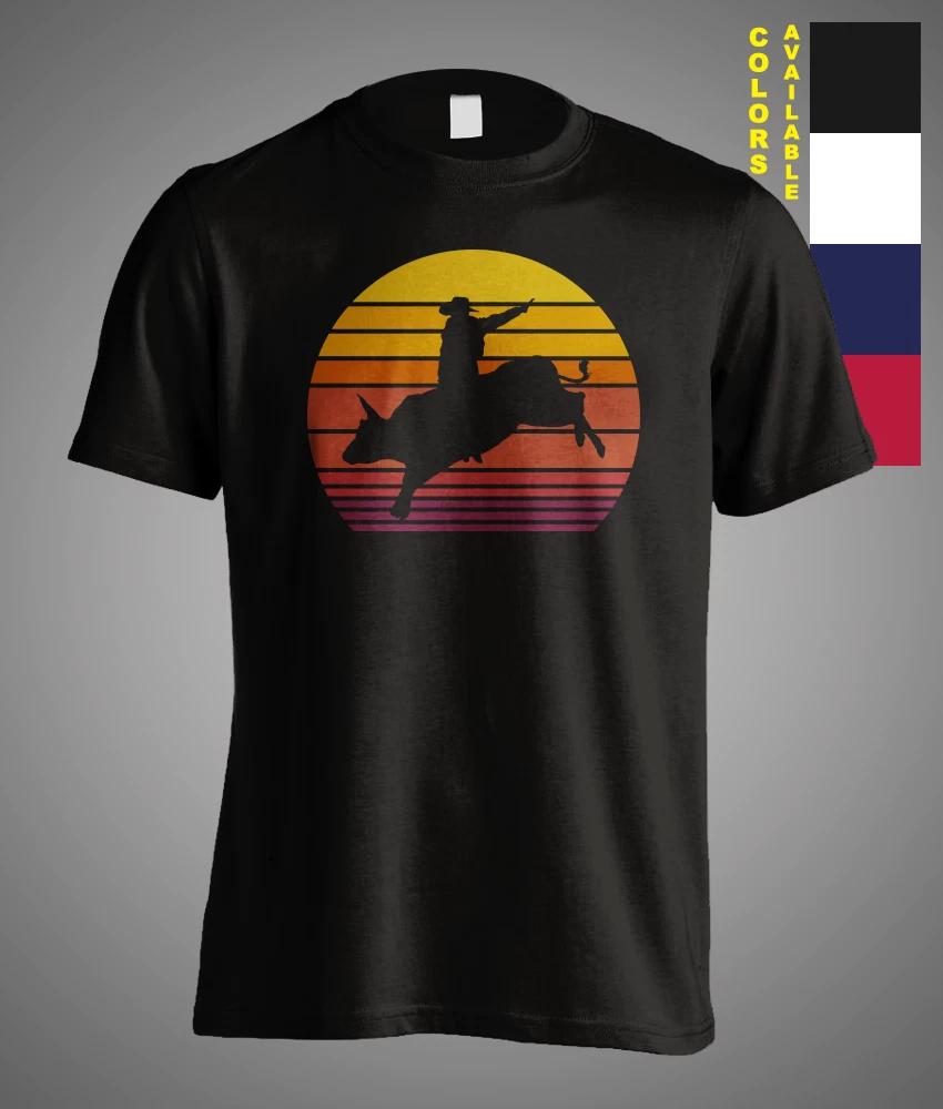 Cowboy Bull Rider Vintage Retro Rodeo Horse Rider Country Funny Gift T-Shirt XXXL