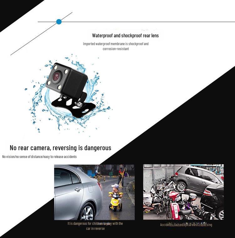 4" Touchscreen Dual Lens 1080p HD Car Recorder - Front & Rear Recording with Reversing Image