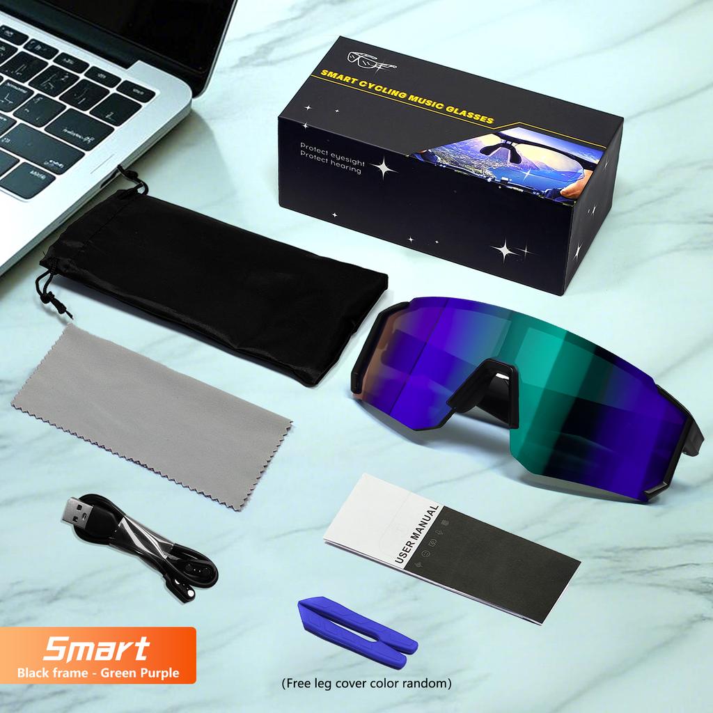 Bisiklet Güneş Gözlüğü Akıllı Bluetooth Gözlük UV400 Koruması Rüzgar Geçirmez Gözlükler Yol Sürüşü Bisiklet Spor Gözlüğü Gözlükler