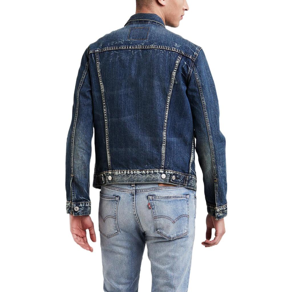 Levis FW22 Solid Color Denim Long Sleeve Jacket Men Jackets Blue 72334-0140