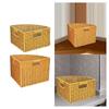 Triangle Woven Storage Basket Sturdy Organizer Box Space Saving Bin with Handles for Bathroom Closet Home