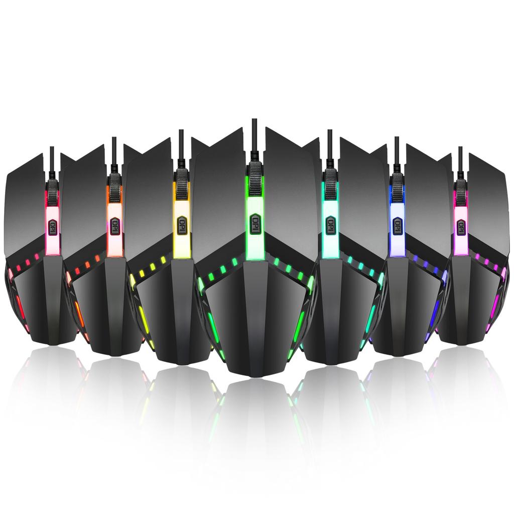 S200 New Wired Mouse Colorful Luminous Gaming Mouse 4D Ergonomic Design