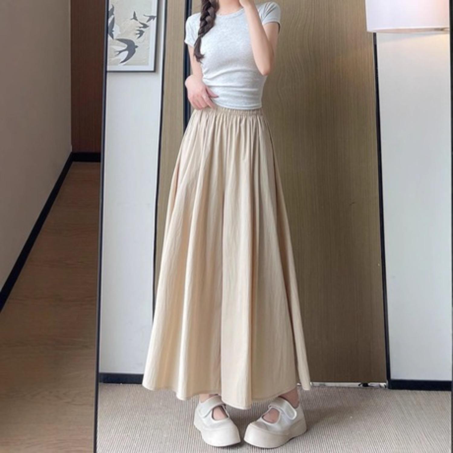 Women s High Waist Wide Leg Pants Casual Flowy Culottes Loose Comfy Summer Pants M