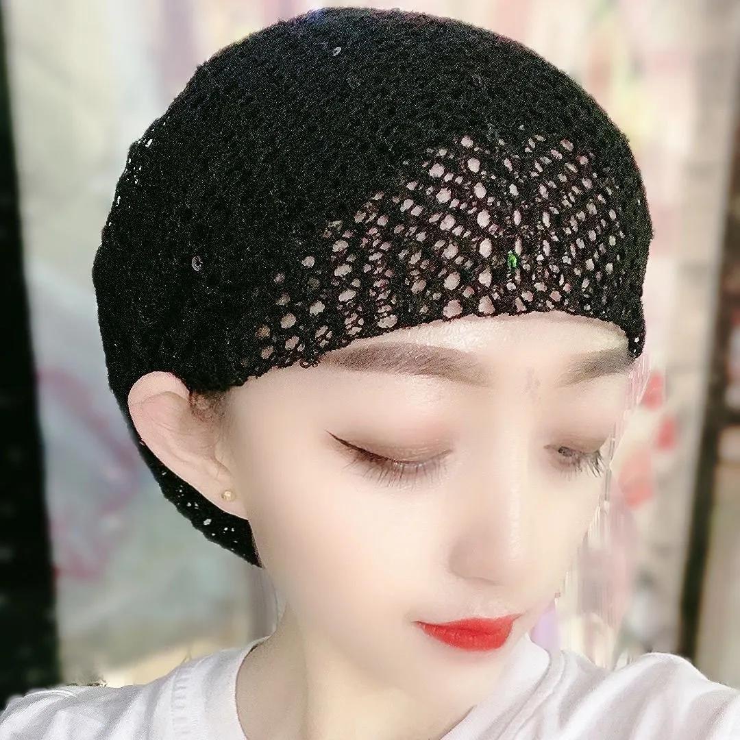 

Летняя вращающаяся шляпа, повседневная, универсальная, ажурная, двухслойная, дышащая и удобная конструкция чёрный