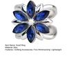 Strassblumen Seidenschalring Damen T-Shirt Krawattennadel Kleiderecke Geknoteter Knopf
