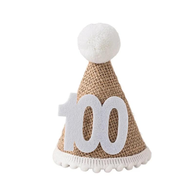 Ins Crown Happy Birthday Hat for Kids Durable Felt Fabric Celebration Headband Decorations Baby Birthday Wedding Party Supplies