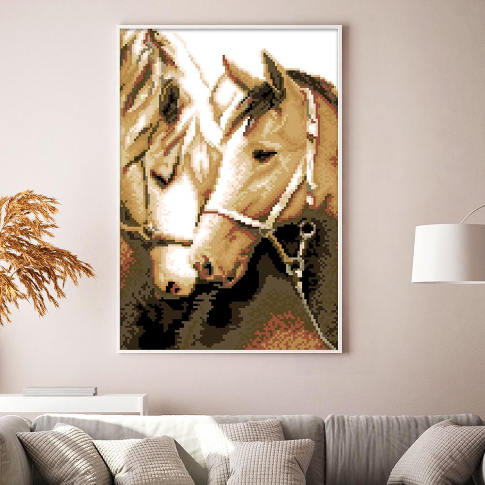 Partial Embroidery Bead Animal 9CT DIY Cross Stitch Kit for Living Room Bedroom