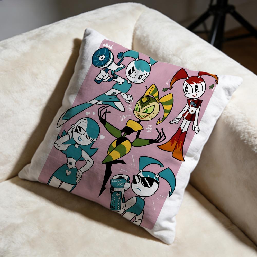 Stylish MMy Life as a Teenage Robotful Cushion Cover Soft Decorative Pillow Case Suitable for Bedroom Sofa Car Travel Use