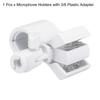 uxcell Microphone Holder O.D. 32mm - 60mm Plastic Interface Microphone Holder Clip with 38" Plastic Adapter for Lavalier Microphones, White, 1 Piece