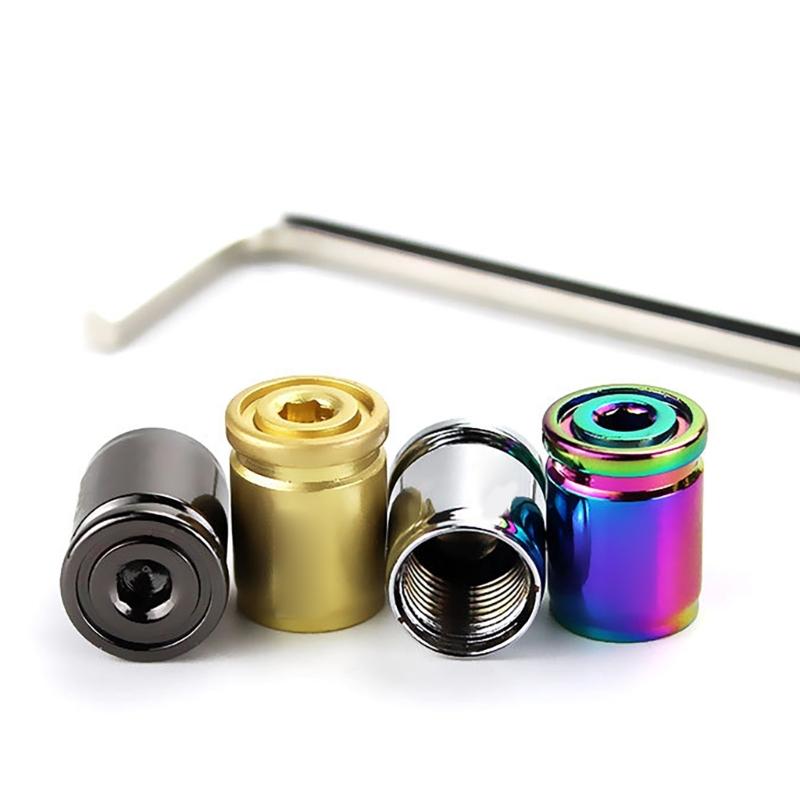 Zinc Alloy Valves Stem Caps Cover, 4Piece Set, with Airtights Rubber Seal Leak Proof for Wheels Motorbike Secure Parking