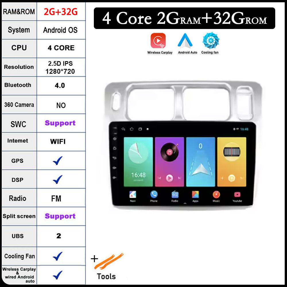 

Автомобильное радио для Mitsubishi Pajero iO 1998 - 2007 Android 14 4G+WIFI Android Auto Carplay GPS-навигатор плеер