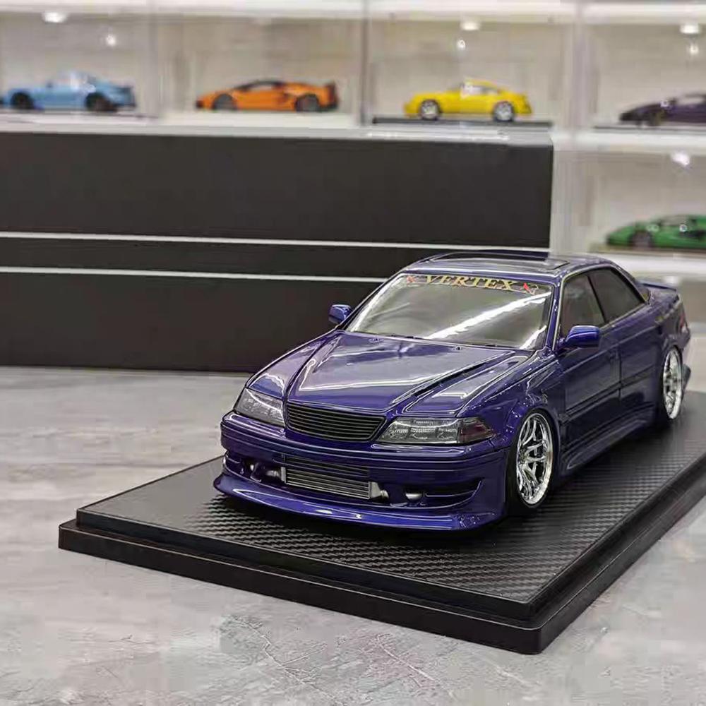 Lqbn4 Resin 1:18 Scale Toyota VERTEX JZX100 MARK-II Simulation Resin Car Model Gift Toy Ornaments Birthday Gift Home Decoration