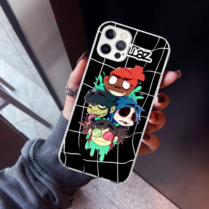 Gorillaz Anime Phone Case for Apple iPhone 17 Air 16 16E 15 14 Plus 13 Mini 12 11 Pro Max 7 8 + SE 2020 Soft Cover Fundas 16 15