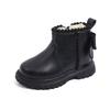 New Winter Korean Style Lined Children's British Ankle Boots Girls Side Zipper Fashion Soft Durable Leather Boots