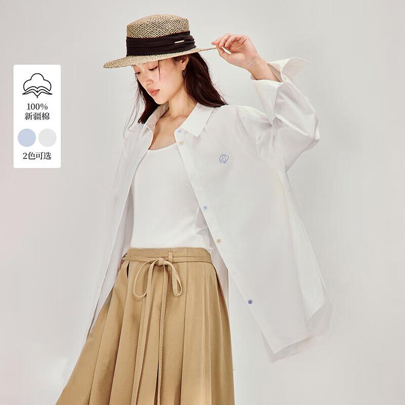 Женская простая хлопковая рубашка-поплина INMAN для офиса 37