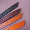 [Tochigi Leather] Made In Japan, Single Piece Leather Narrow Belt with Navel Buckle, 9 Holes, Men's & Women's, 69cm-89cm, Size S, Slim Fit, Casual,