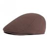 British Retro Flat Cap for Men Women Simple Cotton Knit Beret Spring Autumn Casual Newsboy Hat Solid Color Duckbill Cap