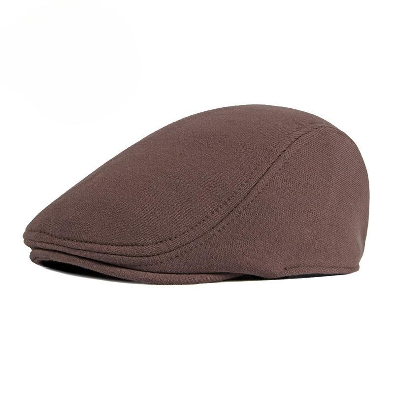 British Retro Flat Cap for Men Women Simple Cotton Knit Beret Spring Autumn Casual Newsboy Hat Solid Color Duckbill Cap