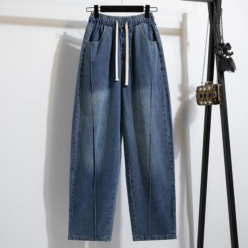 Dimanaf 2025 Podzim Nadměrné velikosti Harlen Džíny Nové Dámské Oblečení Modré Módní Volné Sklady Vintage Kalhoty