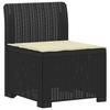 4 Seater Garden Sofa with Cushions Rattan Look PP Anthracite