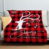 Marry Chrismas Flannel Blanket For Baby Adult Name Blanket Birthday Gift Girls Boys Letter Monochrome For Home