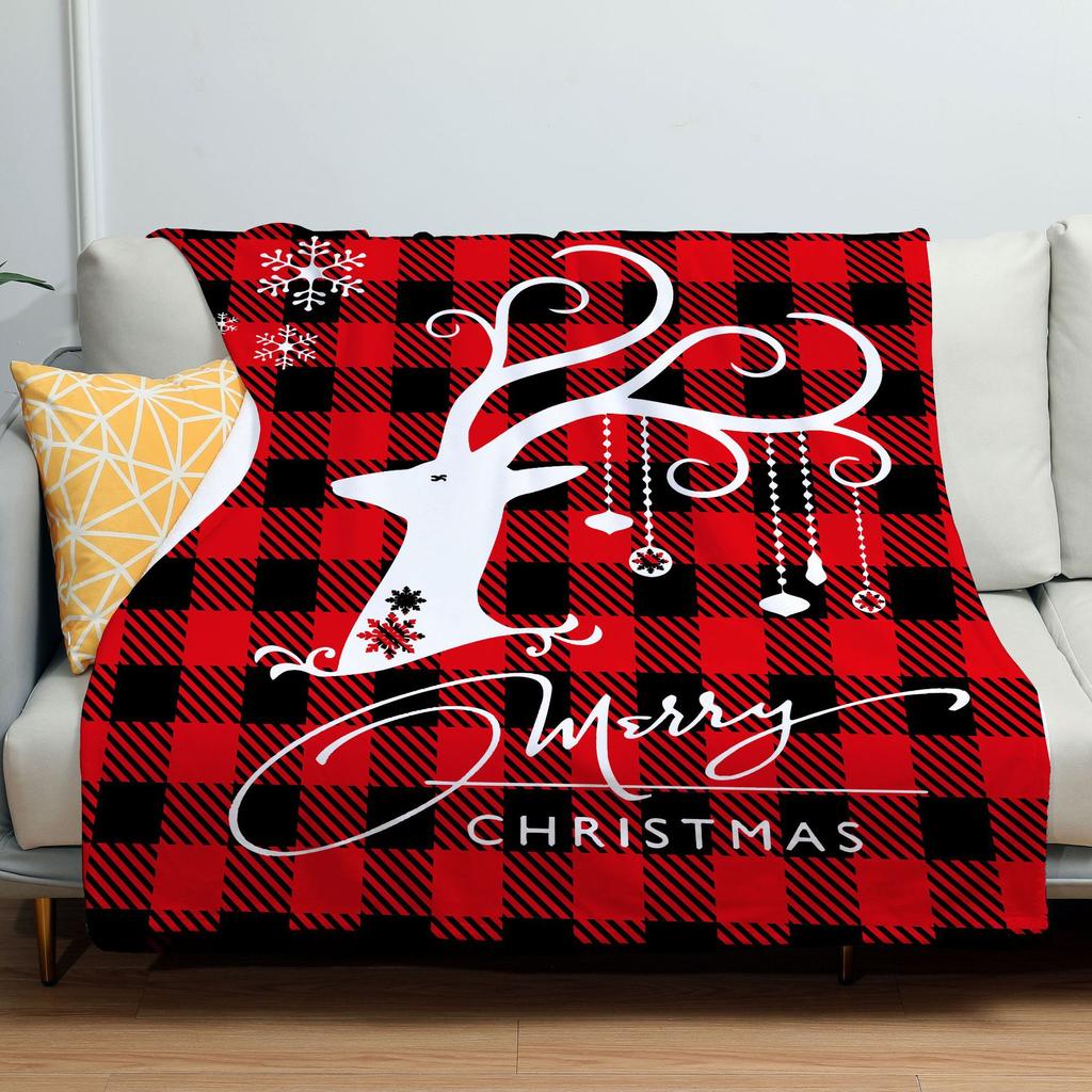 Marry Chrismas Flannel Blanket For Baby Adult Name Blanket Birthday Gift Girls Boys Letter Monochrome For Home