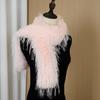 Women Scarf Solid Color Imitation Turkey Feathers Long Scarf Autumn Winter Warm Scarf Daily Party Street Wear