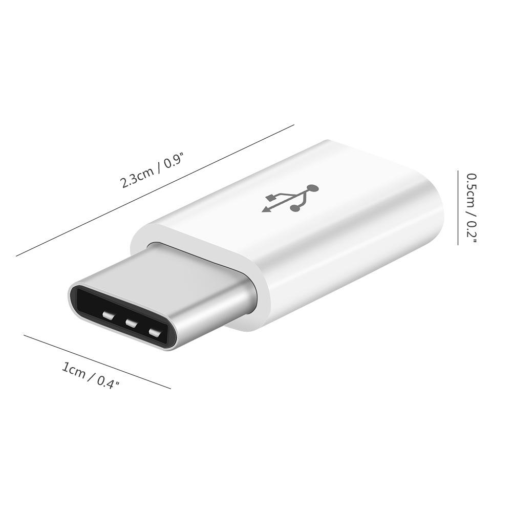 1PCS/5PCS Micro USB Female To Type C Male Adapter Mobile Phone Android Converter Micro-B To USB-C Data Cable Connector