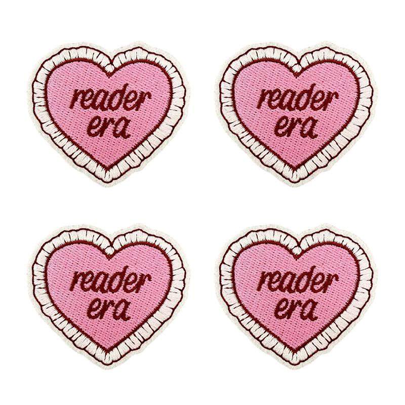 10pcs /Lots Trendy Pattern Letter Slogans Embroidery Patch Diy Pink Cartoon Couple Patch Iron On Patches Sew Stickers Badge Decor 