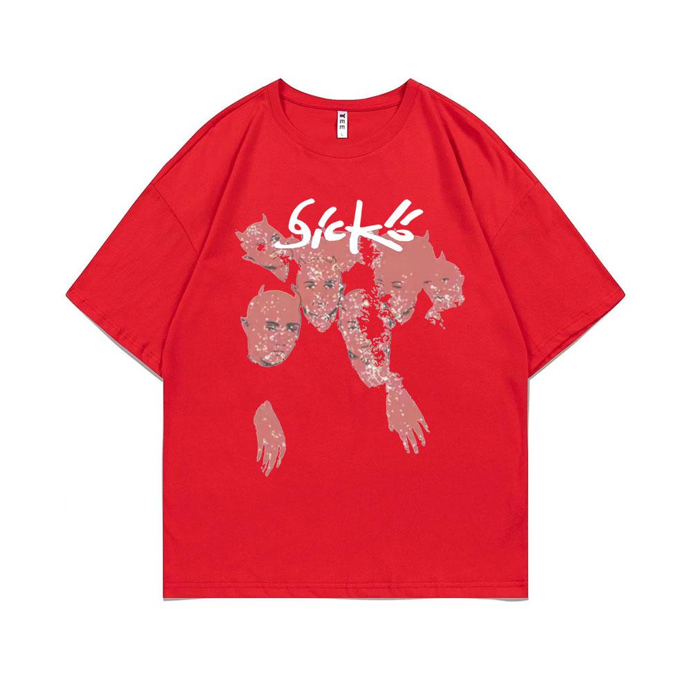

Sicko Born From Pain Tshirt Streetwear Unisex Women Fashion Vintage T Shirt Short Sleeve Rock Punk Tees Unisexs Pure Cotton T Shirts S