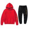 Mens Sportswear Set Hooded Fleece Sweatshirt Pants Casual Outfit Fall
