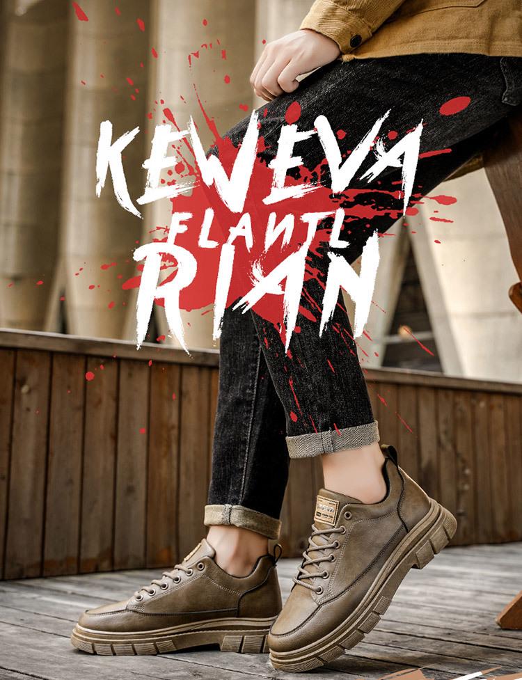 Men's 2025 Spring/Autumn Retro British Style Low-Top Leather Casual Work Shoes with Soft Soles