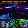 Universal Symphony Car Ambient Lights LED Interior RGB Streamer Atmosphere Lamp USB APP Control Remote for Tesla Model 3 Y S X