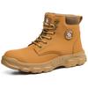 Men's Safety Shoes Steel Toe Anti- Crush Resistant Kevlar Outdoor Work Boots Lightweight Mid-Cut Boots for Industrial Use
