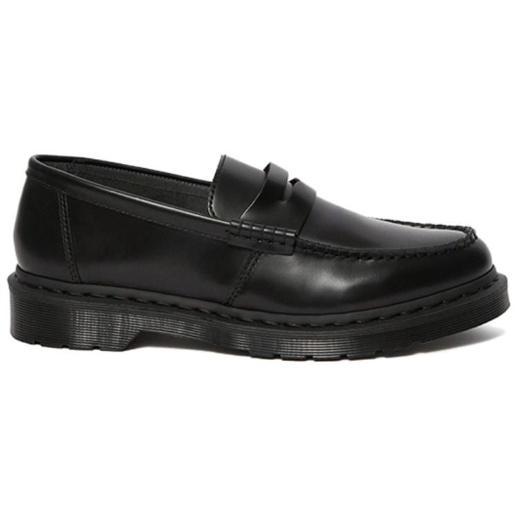 Dr. Martens Penton Leather Round Toe Platform Loafers Unisex loafers Black 25015001