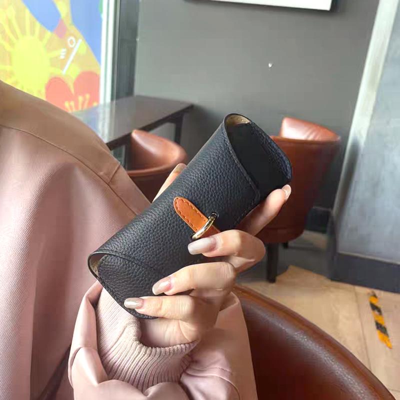 Bolsas de Cuero de Lujo con Iniciales Personalizadas para Gafas Mujer Portátil Protector Estuche de Viaje para Gafas de Sol Grabar Nombre Moda Bolsa Cosmética