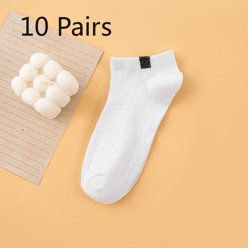 

10 пар женских носков-невидимок в весенне-осеннем стиле, из ткани с рисунком, с неглубоким вырезом 10 Pairs