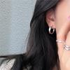 Korean Style Retro C-Shaped S925 Sterling Silver Earrings
