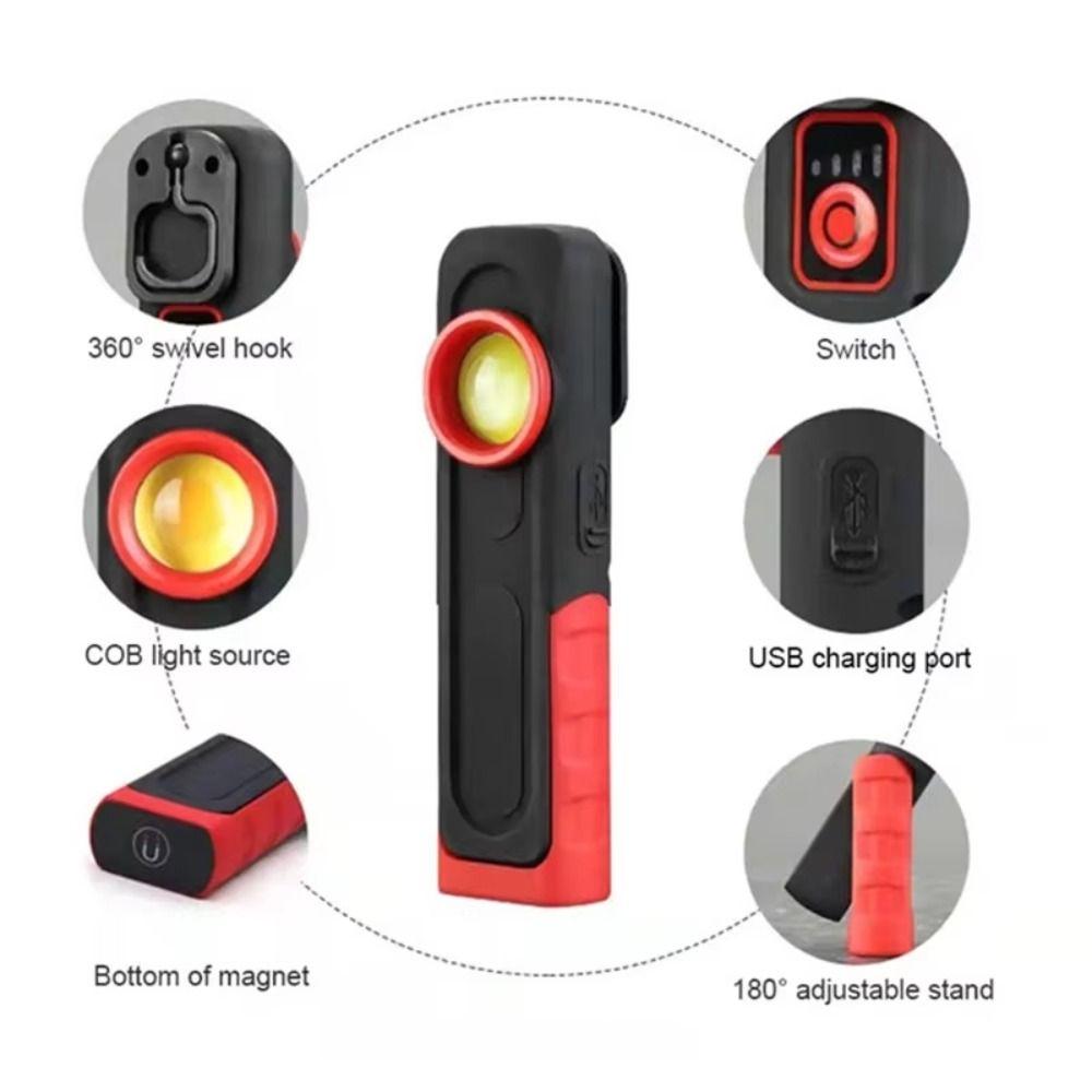 Magnetic Grip Car Paint Finish Lamp 500LM Brightness Auto Repair Light  Working Lights