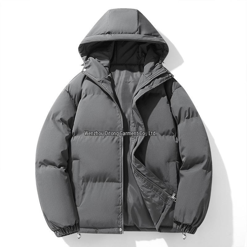 Men's Loose Hooded Puffer Jacket - Winter Hong Kong Style, Plus Size