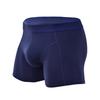 Men Boxer Briefs Mid-rise Elastic Waist U-Convex Shorts Underwear Solid Color Breathable Slim Fit Design Panties