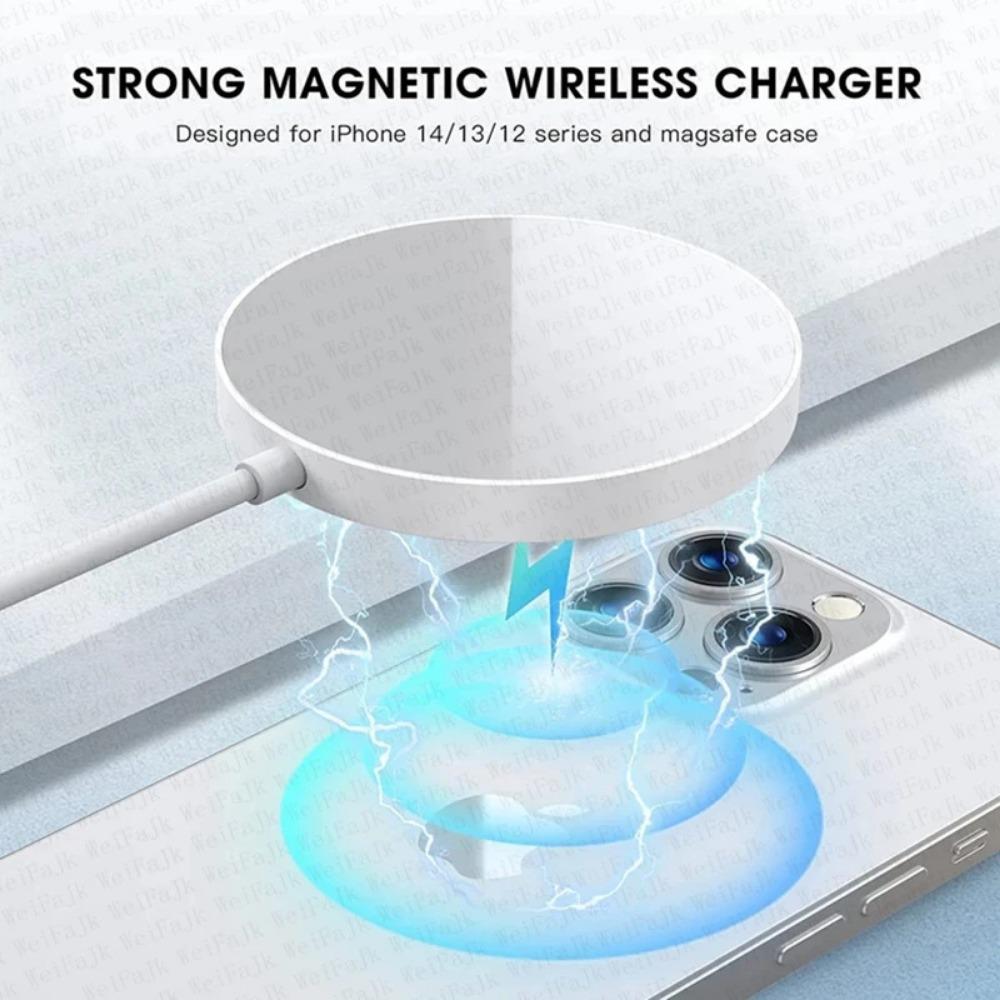For 15W Magsafe Magnetic Wireless Charger for IPhone 16 15 14 13 11 12 Pro Max X XS XR 7 8 Plus Type C Fast Charging Cable