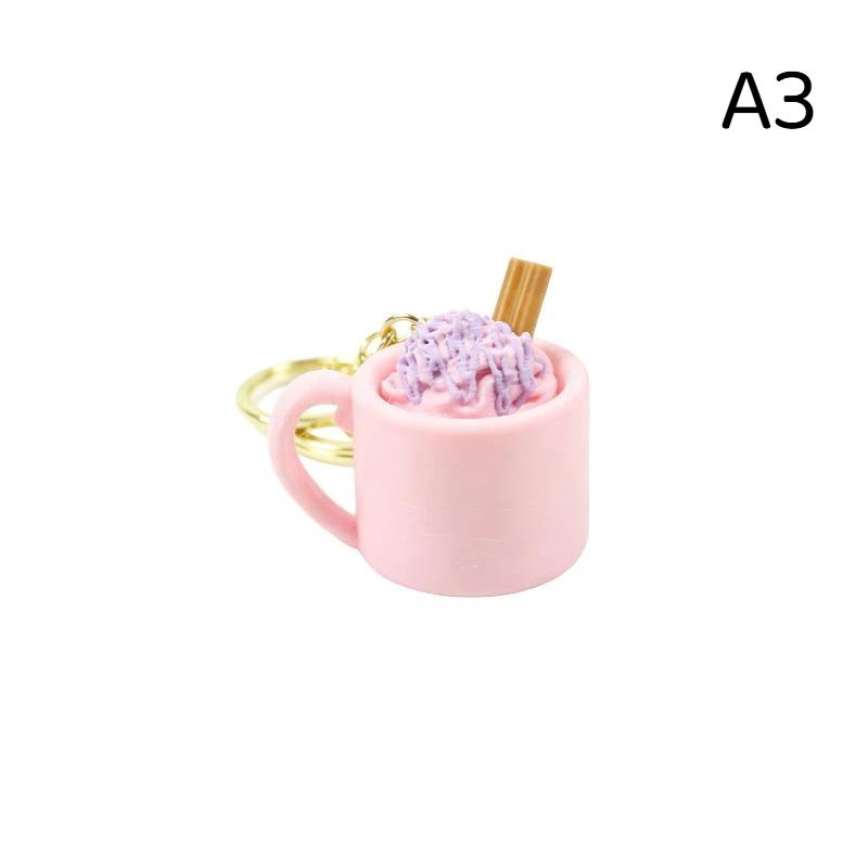 Sundae Ice Cream Mug Keycap Clicker Keychain 3D Printed Cute Fidget Toy Small Christmas Gift for Kids Teens