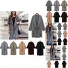 Elegant Women Long Waterfall Coat Jacket With Comfortable Loose Fit And Lapel Collar