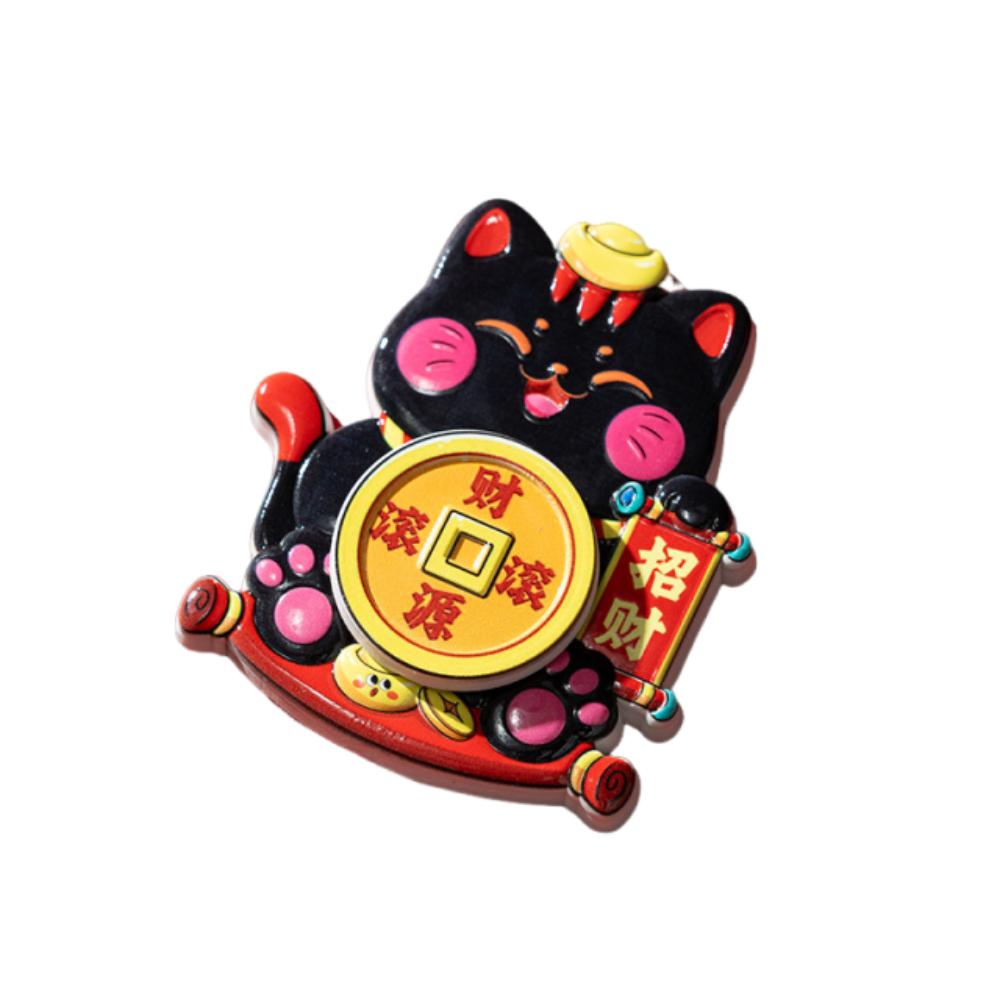 Rotatable 3D Refrigerator Magnets Cartoon Refrigerator Decorative Magnet  New Year Decoration