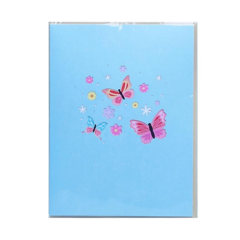 Butterfly Birthday Card Handmade Popup Designs Invitation Card for Anniversaries Celebration and Gifting