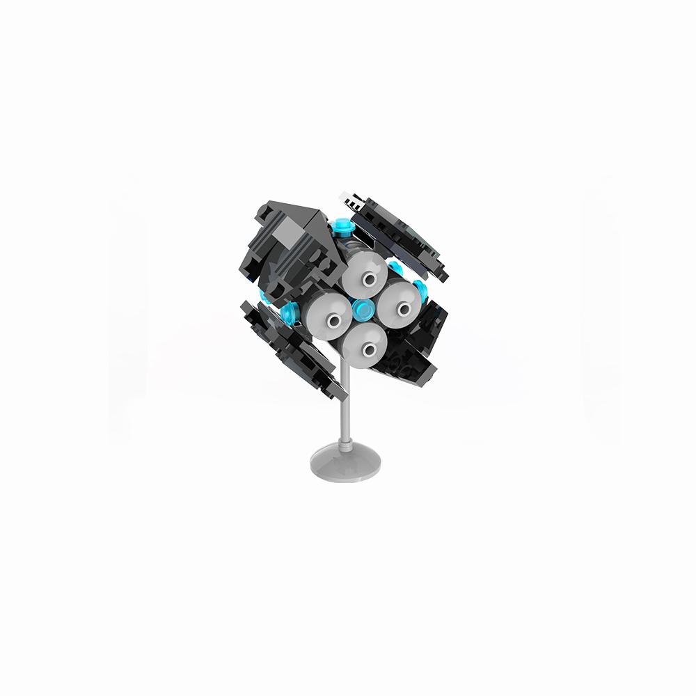 MOC Spaceship Sci-Fi Movie Series Building Blocks Turret Robot Tank Starship Cannon Weapon Model Assembly Bricks Toys
