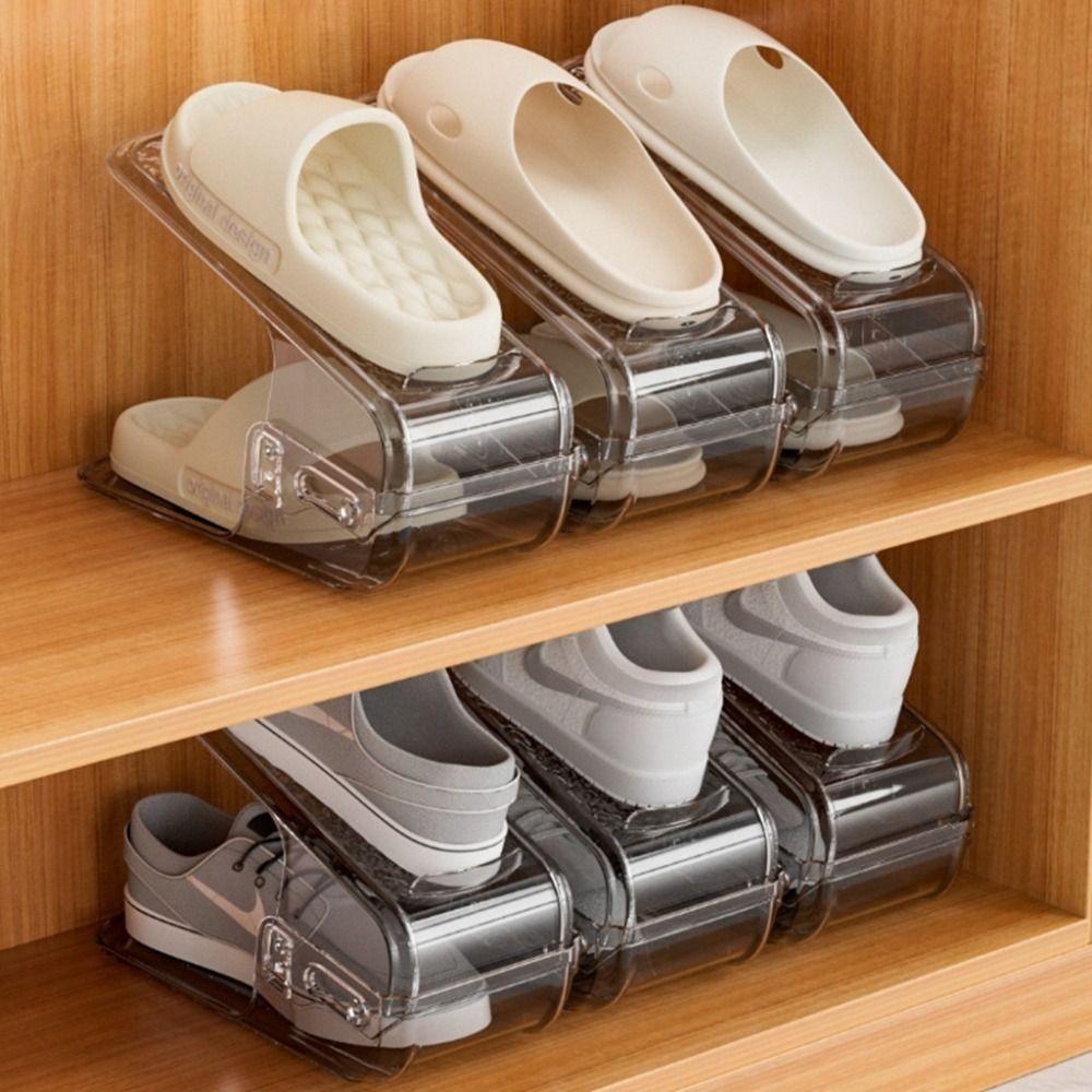Double-layer Shoes Tray Advanced Shoe Holder Shoe Cabinet Storage Tool Shoe Rack  Saving Space
