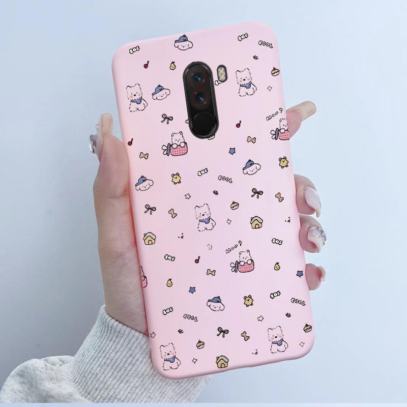 For Pocophone F1 Case Cute Cartoon Panda TPU Soft Silicone Phone Case For Xiaomi Pocophone F1 Back Cover PocoF1 Poco F 1 Fundas