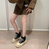 Krazing Pot Cow Leather Wool Blend Winter Round Toe Platform Snow Boots Lace Up Design Women Keep Warm Ankle Boots